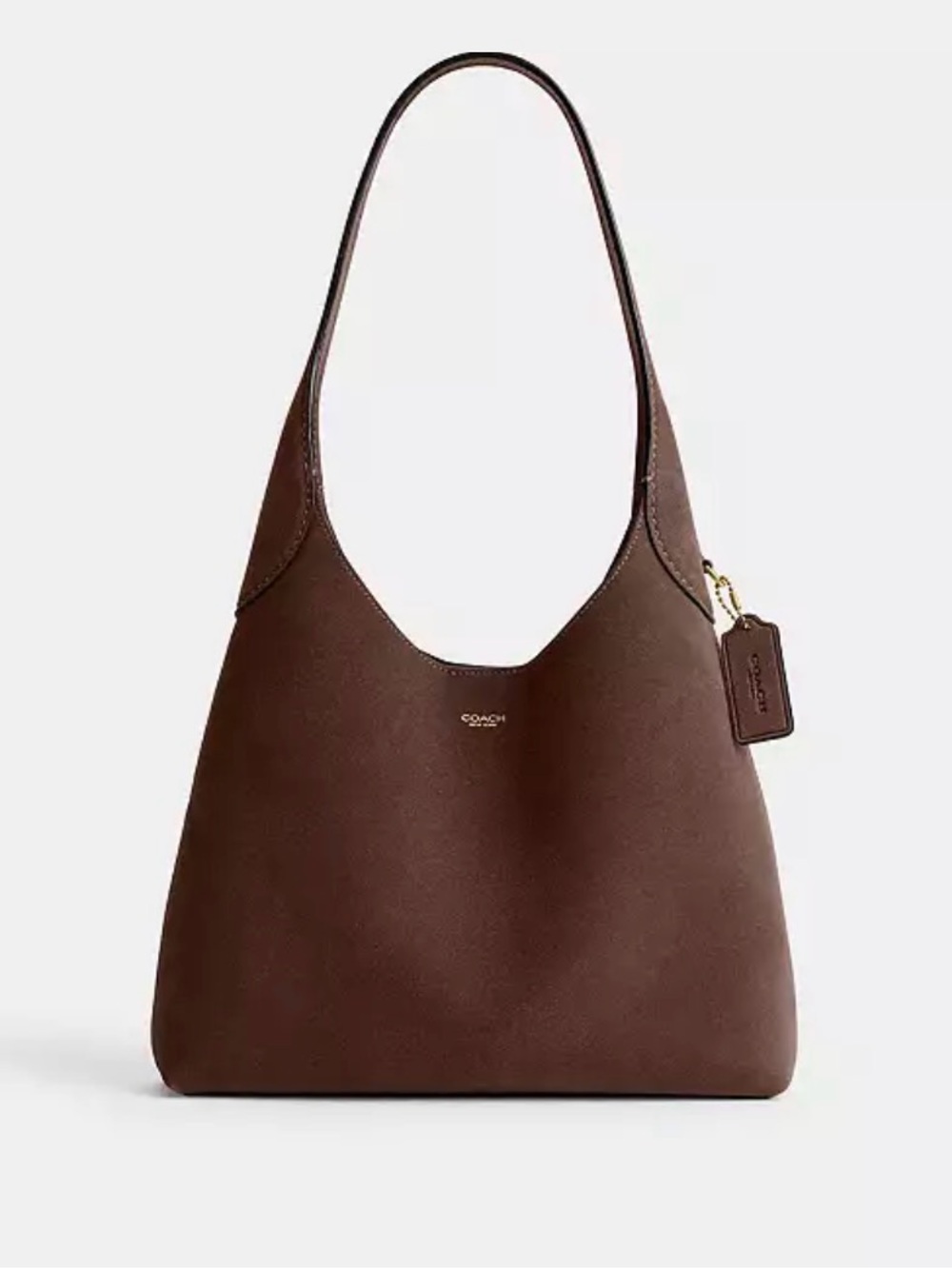 Coach Brooklyn Shoulder Bag 28 (SUEDE DARK CHOCOLATE)